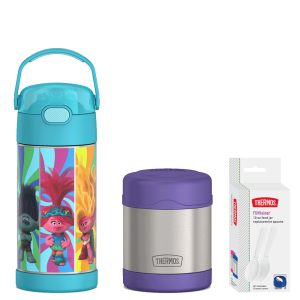12oz Trolls FUNtainer  Water Bottle & 10oz Food Jar Bundle