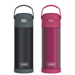 16oz FUNtainer  Water Bottles Translucent Charcoal & Rosewood Bundle