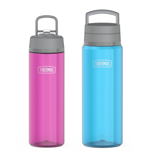 26oz Straw Lid & 32oz Screw Top Lid Tritan Water Bottle Bundle - Aubergine & Teal