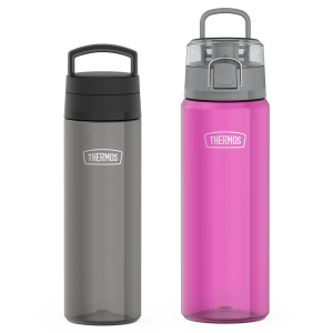 26oz Screw Top Lid & 32oz Spout Lid Tritan Water Bottle Bundle - Smoke & Aubergine
