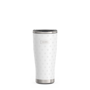 24oz ICON  TUMBLER WITH SLIDE LOCK LID - WHITE STARS